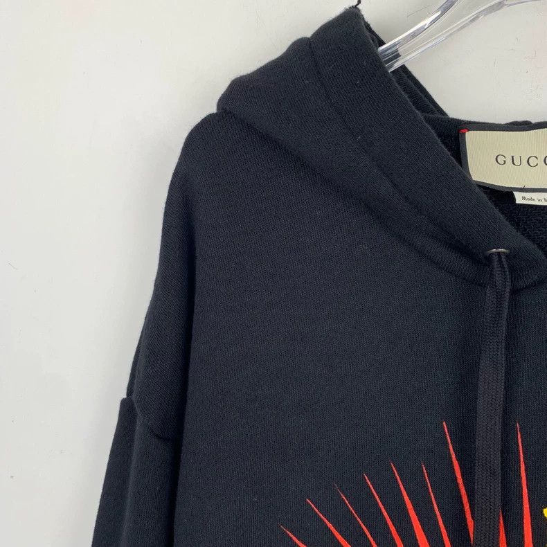 Gucci Gucci Tiger head embroidered hooded black cotton long-sleev Size US S / EU 44-46 / 1 - 3 Thumbnail
