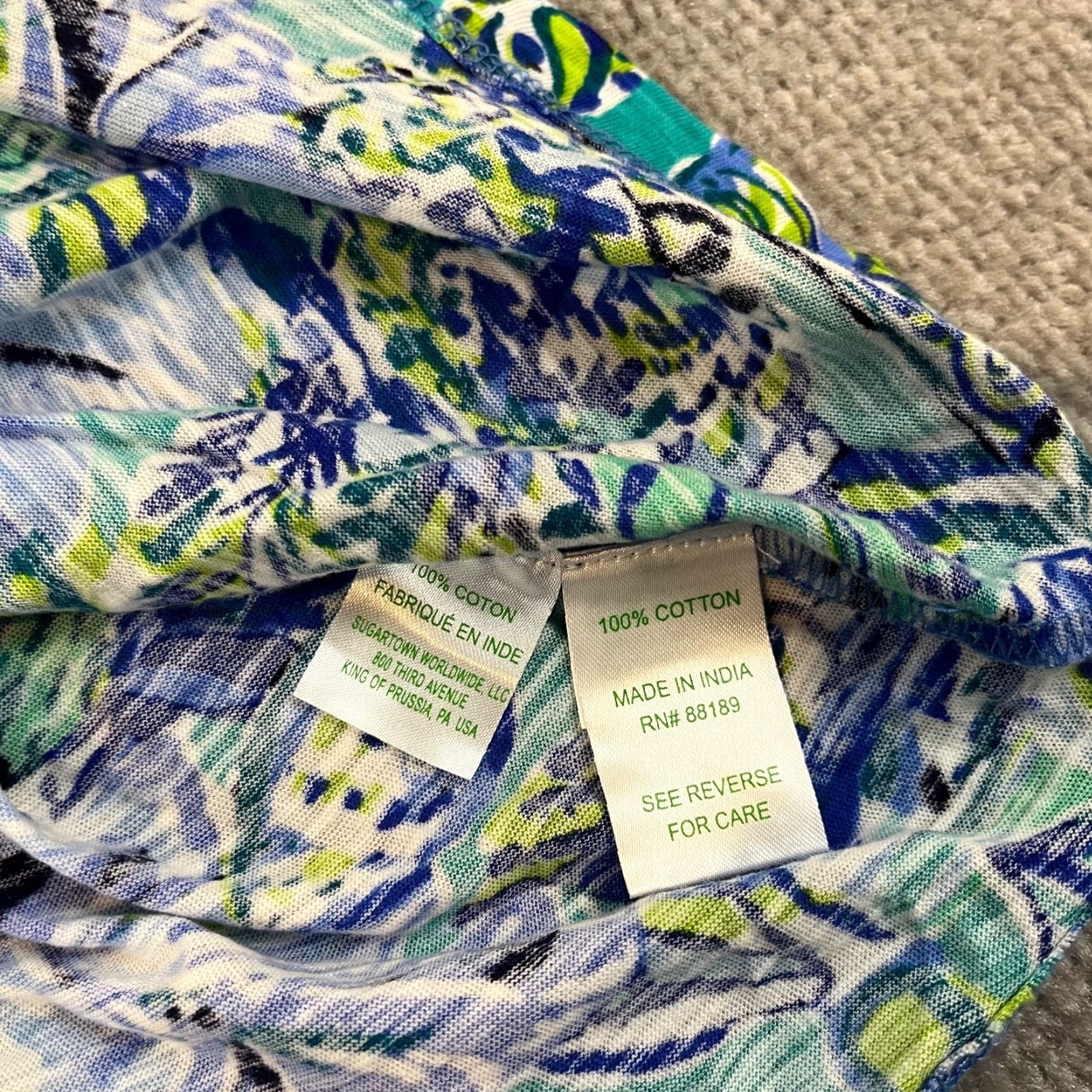 Lilly Pulitzer Lilly Pulitzer Essie Top Womens XS Sleeveless Button V-Neck Multicolor Floral Size XS / US 0-2 / IT 36-38 - 6 Thumbnail