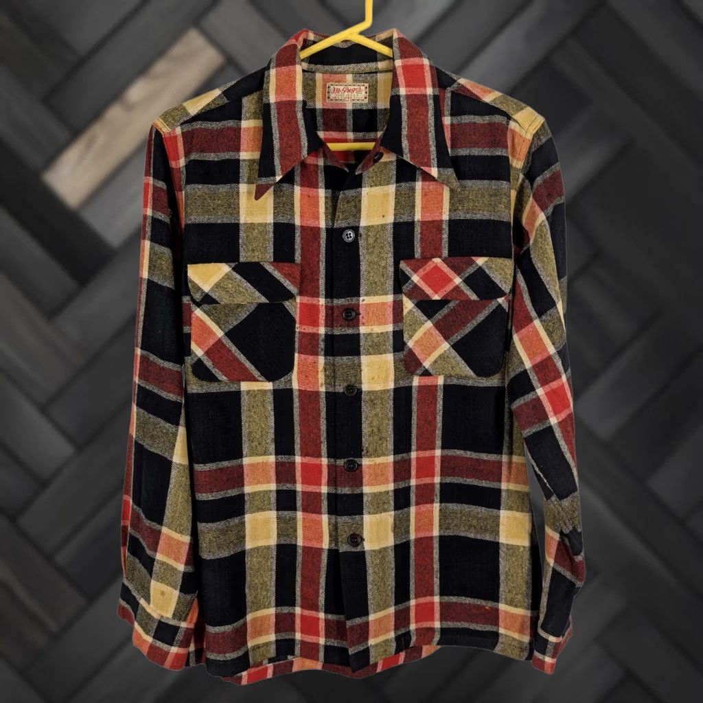 McGregor VINTAGE McGregor Shirt Rockabilly 1940s Loopneck Flannel Buffalo Plaid USA M Women? Size US M / EU 48-50 / 2 - 1 Thumbnail