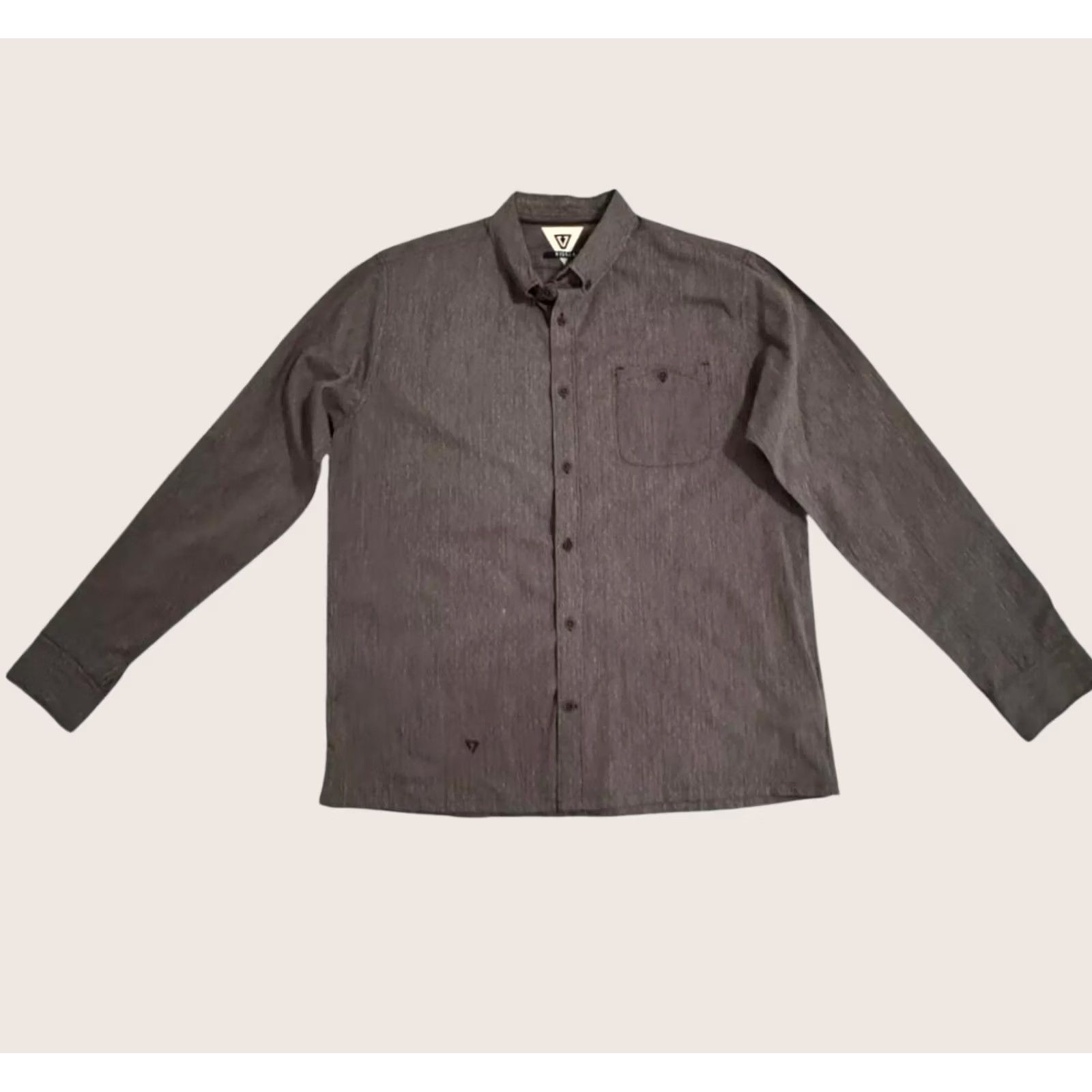 Vissla Vissla Button Up Shirt Mens Medium Long Sleeve Textured Pocket Casual Gray M512BPAV Size US M / EU 48-50 / 2 - 1 Thumbnail