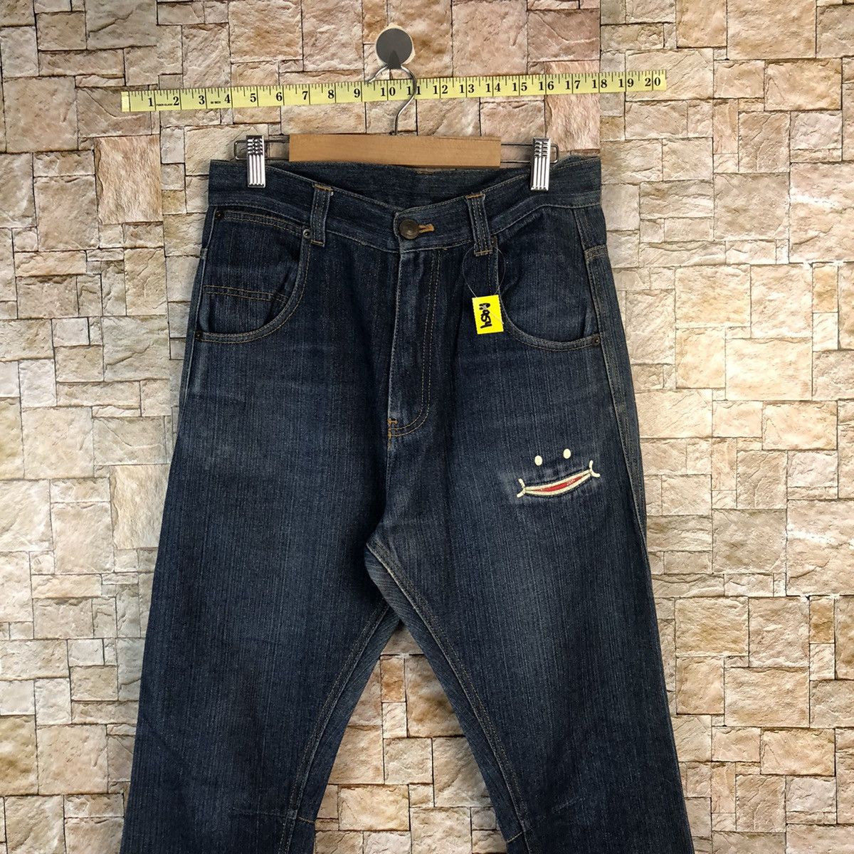 Japanese Brand Up Start Made Smile Blue Denim like kapital Pants #A954 Size US 30 / EU 46 - 2 Thumbnail