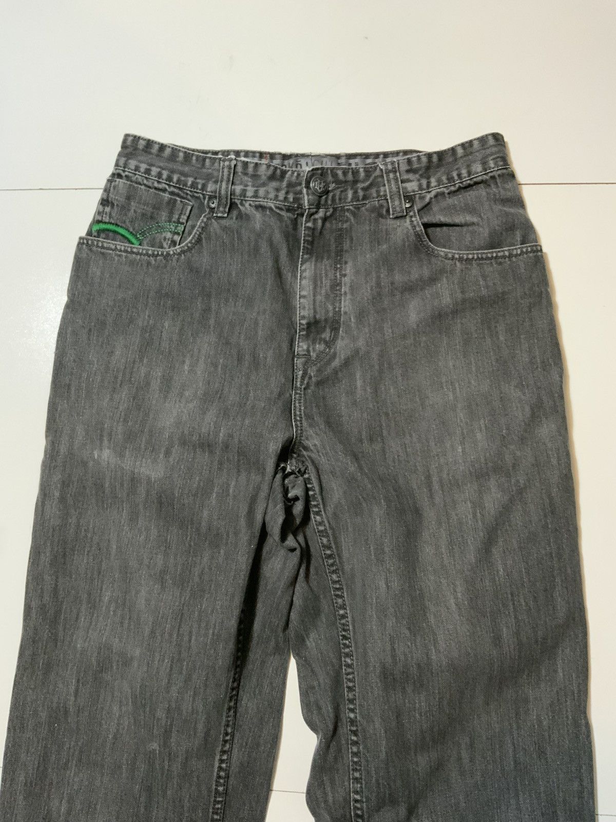 Ecko Unltd. × Vintage Vintage Y2K Marc Ecko Black Baggy Loose Pocket Denim Jeans Size US 34 / EU 50 - 4 Thumbnail