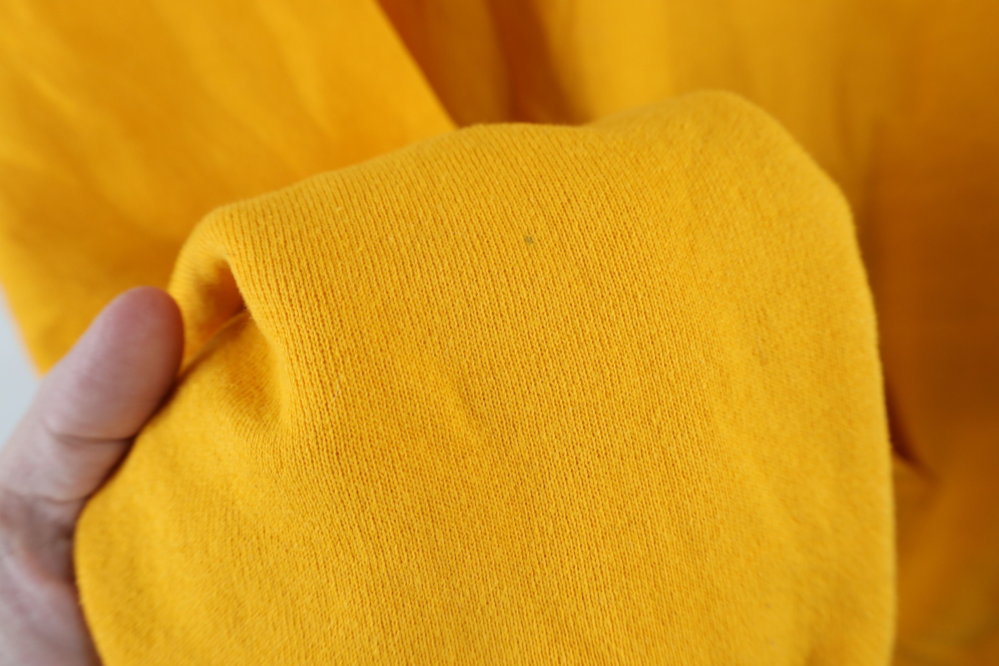 Vintage Vintage 90s Streetwear Faded Blank Hoodie Sweatshirt Yellow Size US XXL / EU 58 / 5 - 7 Thumbnail