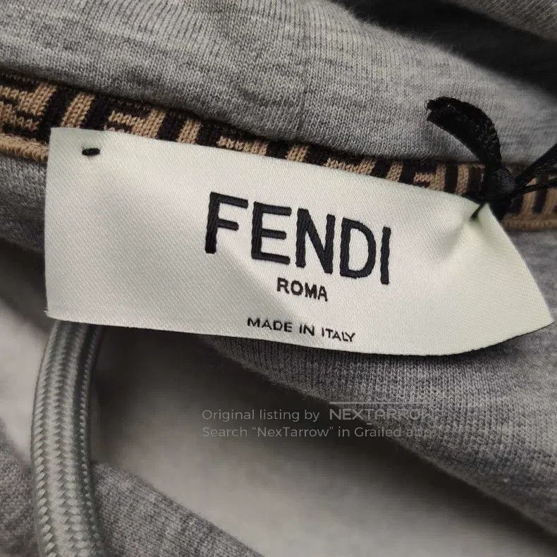 Fendi Fendi Pure cotton letter logo hooded sweatshirt Size S / US 4 / IT 40 - 5 Thumbnail