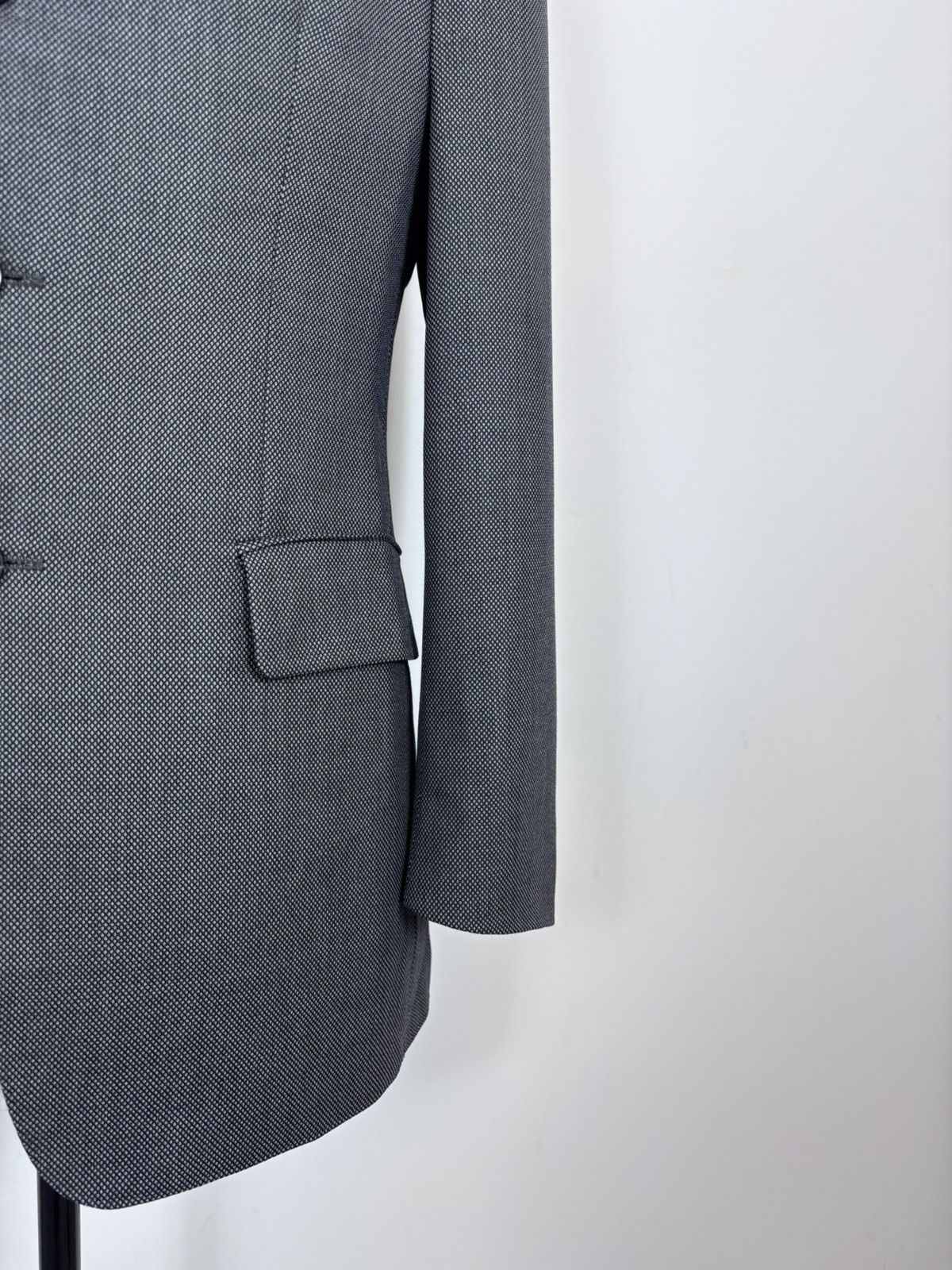 SCABAL Scabal Men’s Grey Wool Blazer Jacket 3-Buttons Classic Size 46R - 7 Thumbnail