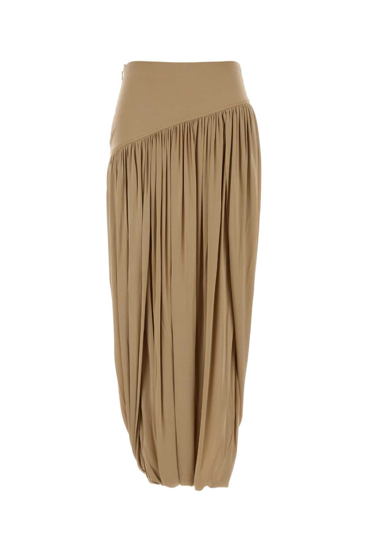 Salvatore Ferragamo Beige Jersey Skirt Size 26" / US 2 / IT 38 - 1 Thumbnail