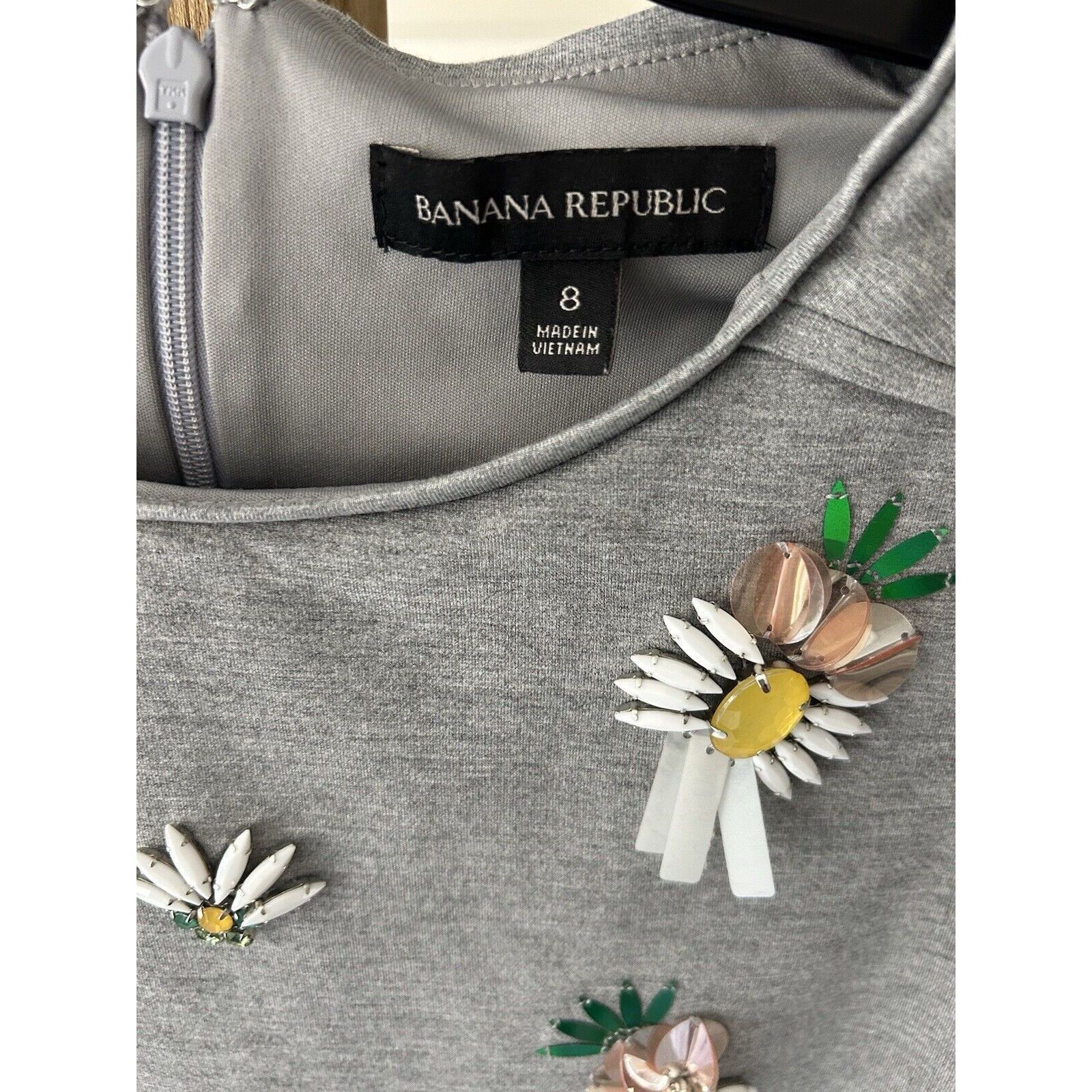 Banana Republic Banana Republic Heather Gray Pineapple Jewel Beaded Embellis Size M / US 6-8 / IT 42-44 - 3 Thumbnail