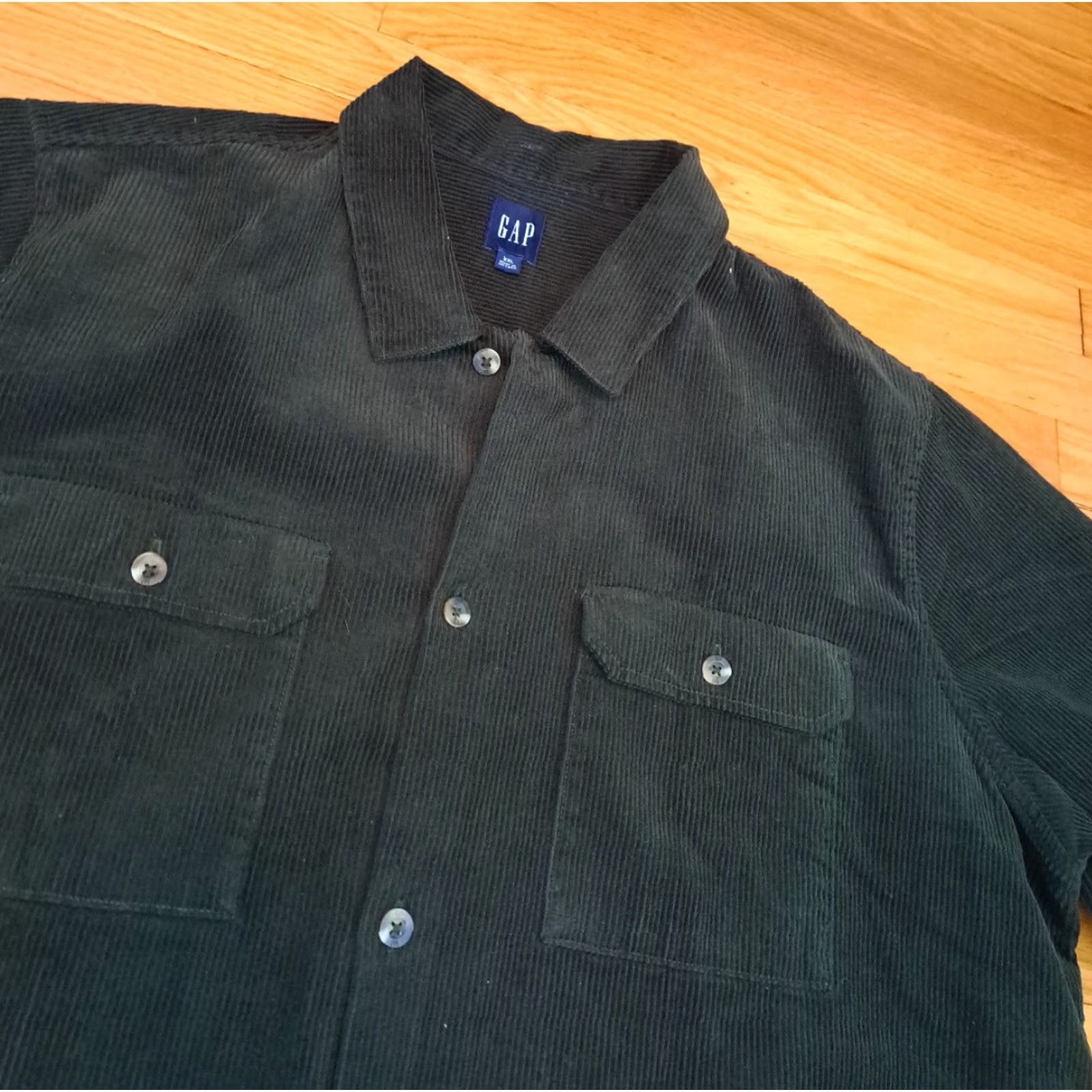 Gap VINTAGE Gap Brown Outdoor Full Button Heavy Cotton 3XL Shirt Corduroy Mens Long Sleeve Button-Up Size US XXL / EU 58 / 5 - 4 Thumbnail