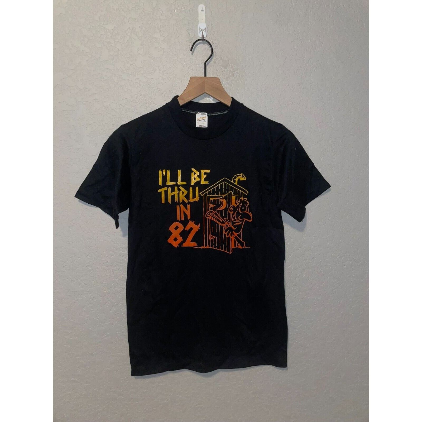 Other Vintage Graduation Shirt Sportswear Photos Black Tee 80s S Size US S / EU 44-46 / 1 - 1 Thumbnail