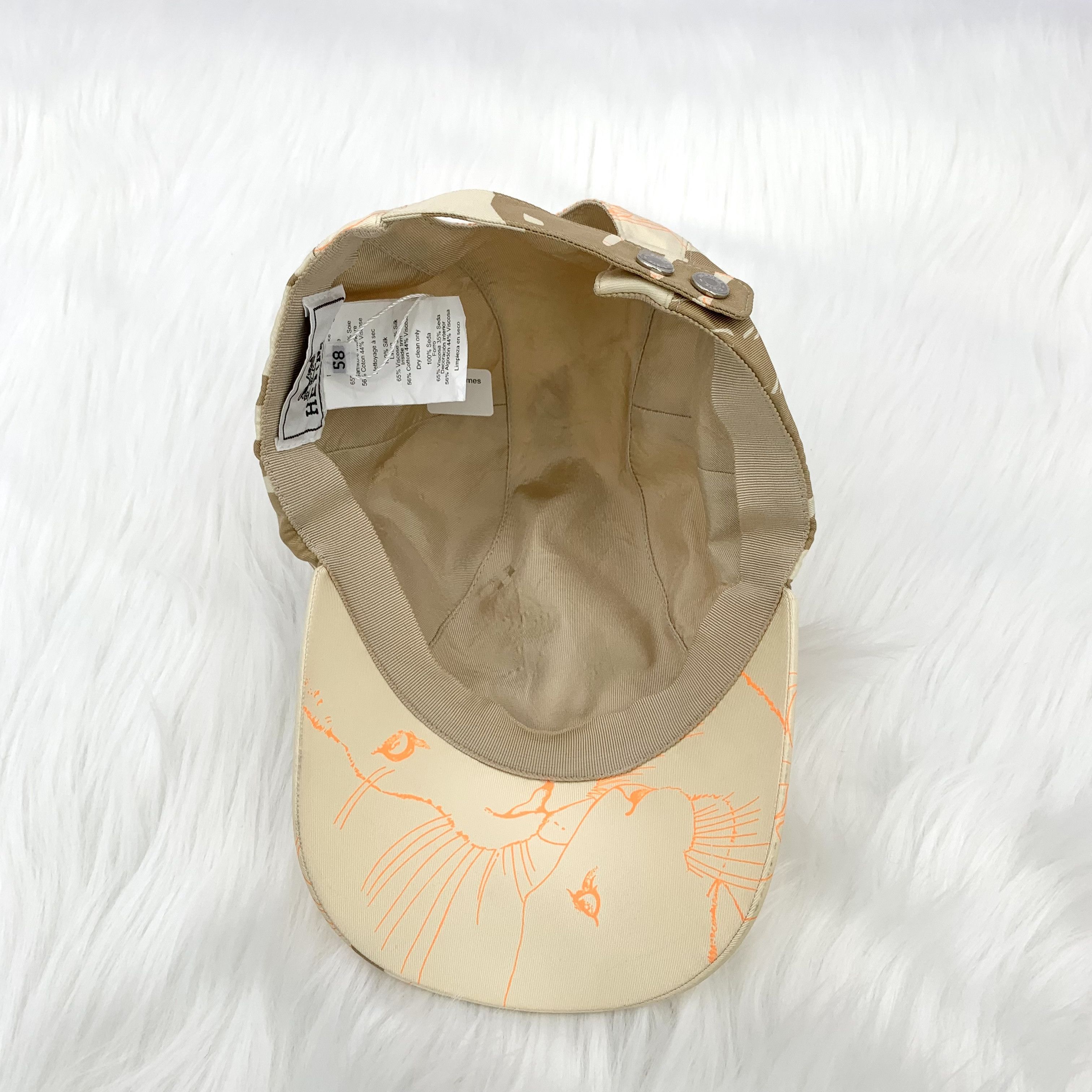 Hermes Hermes Multicolor Floral Silk Baseball Cap (58cm) Size ONE SIZE - 5 Thumbnail