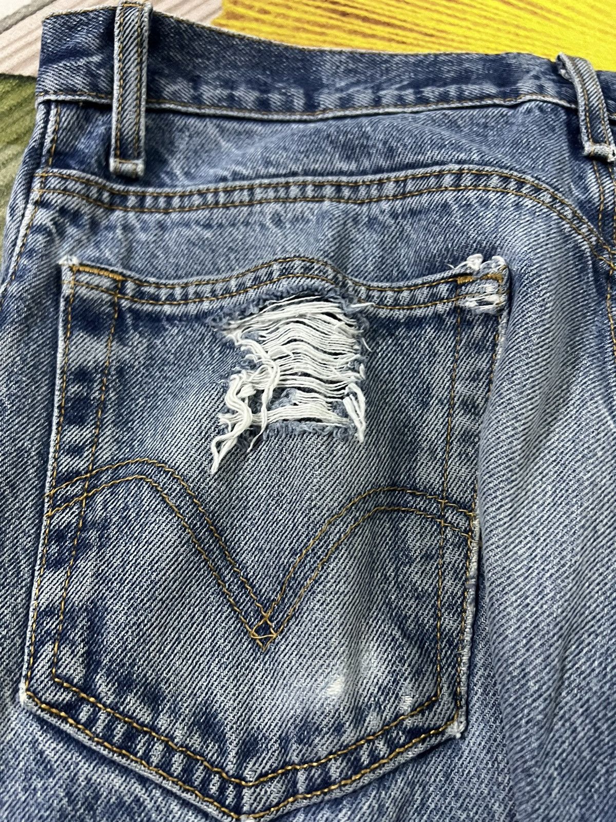 If Six Was Nine × Levi's × Levi's Vintage Clothing VINTAGE LEVIS 517 DISTRESSED RIPPED JEANS Size US 32 / EU 48 - 5 Thumbnail