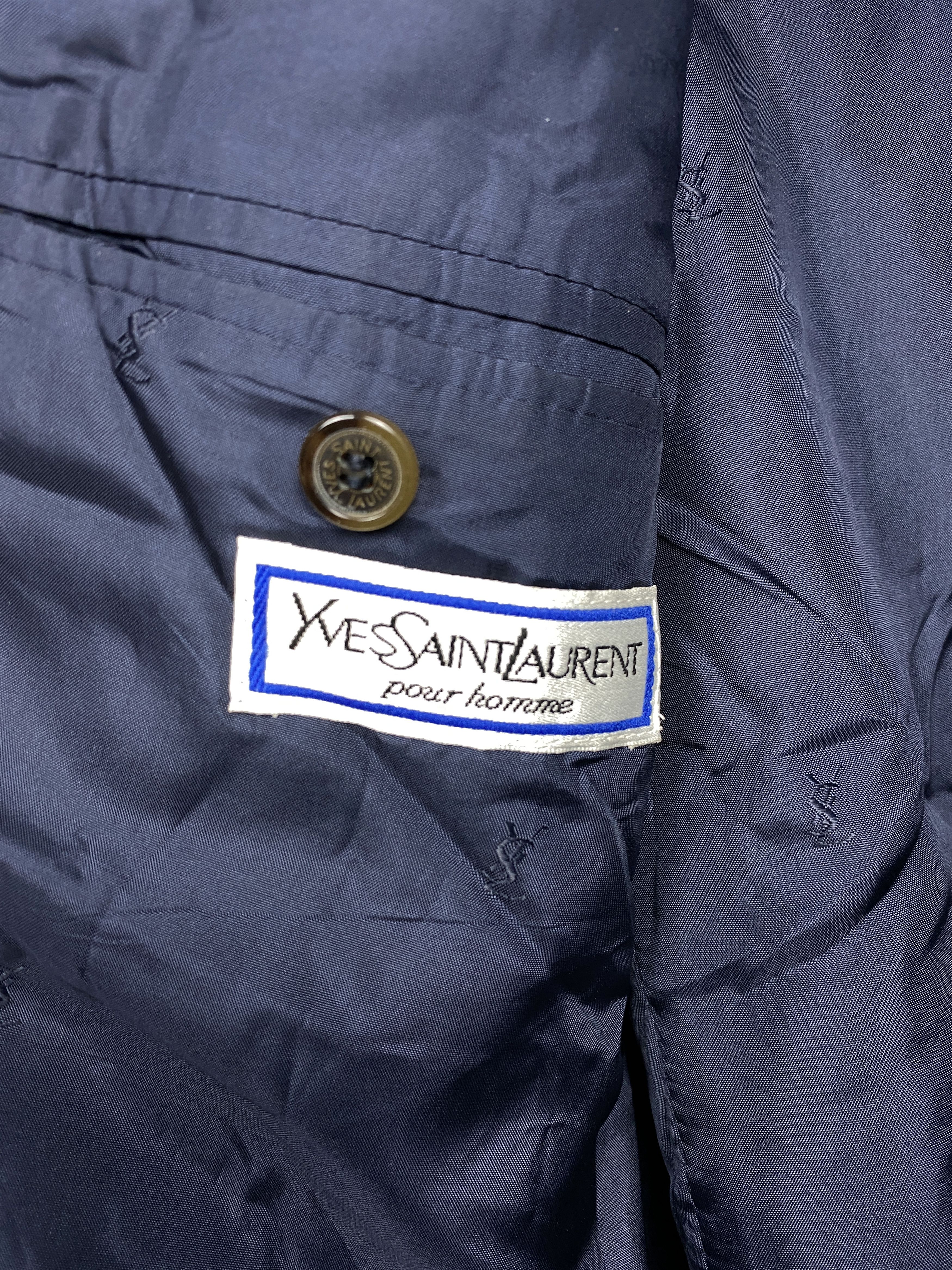 Vintage Yves Saint Laurent 90s Vintage Wool Blazer Jacket YSL Coat Size US L / EU 52-54 / 3 - 8 Thumbnail