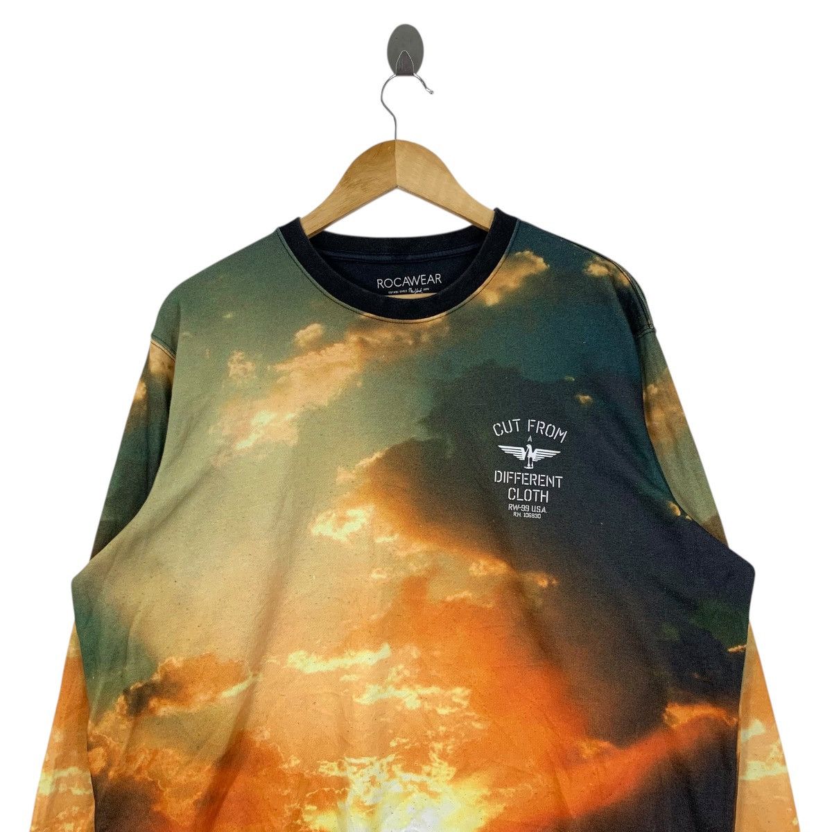 Rocawear ROCAWEAR RW-99 USA Sun And Cloud Overprint Sweatshirt Size US XL / EU 56 / 4 - 2 Thumbnail