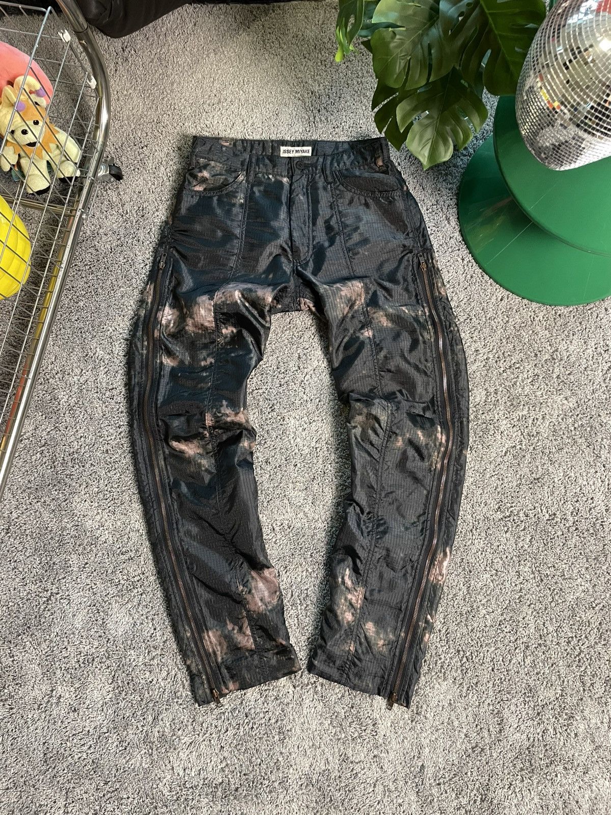 Issey Miyake Issey Miyake Bleach Full Side Zip Pant Size US 29 - 10 Thumbnail