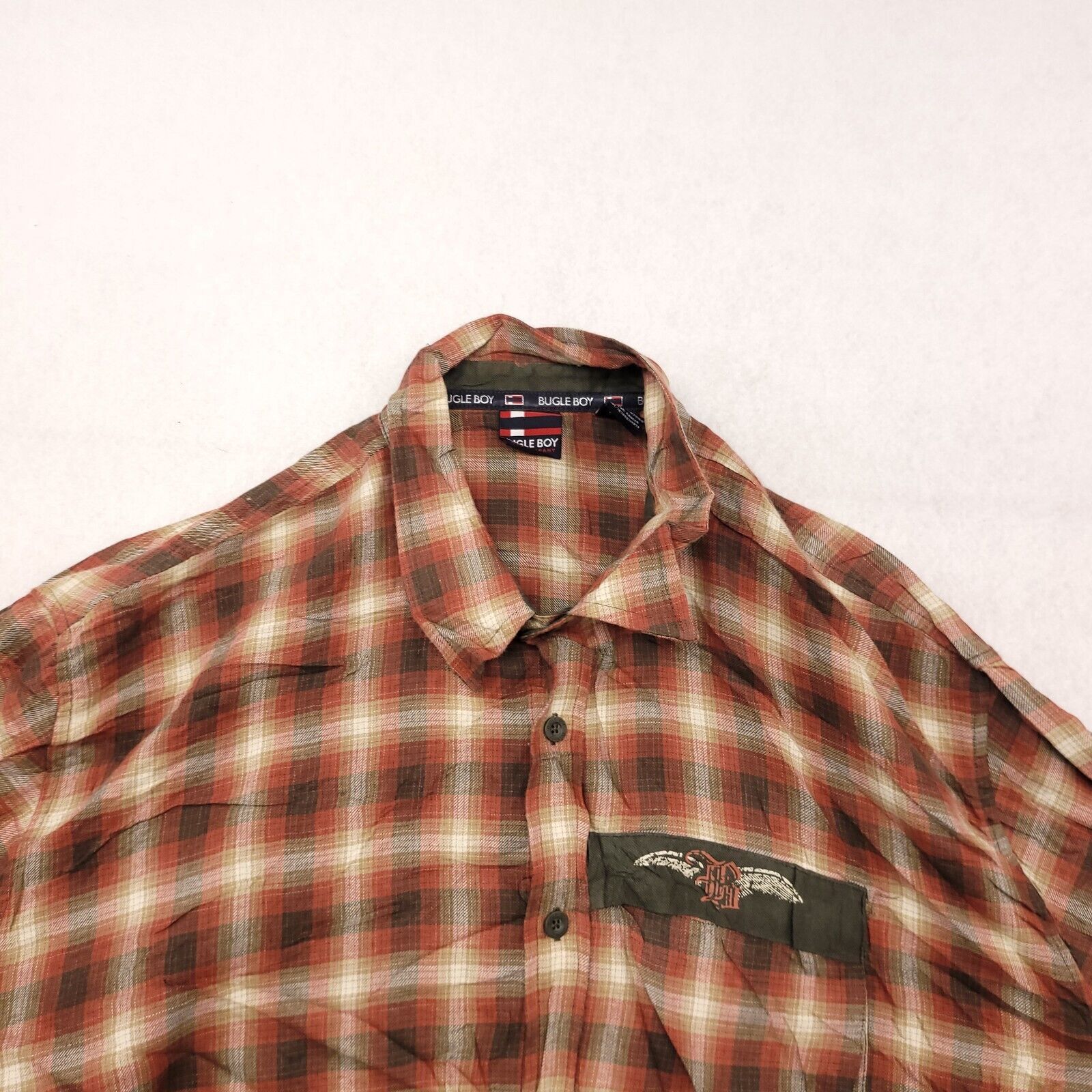 Bugle Boy Bugle Boy Jean Company Button Up Shirt Adult Men Size 2X Red Size US XXL / EU 58 / 5 - 1 Thumbnail