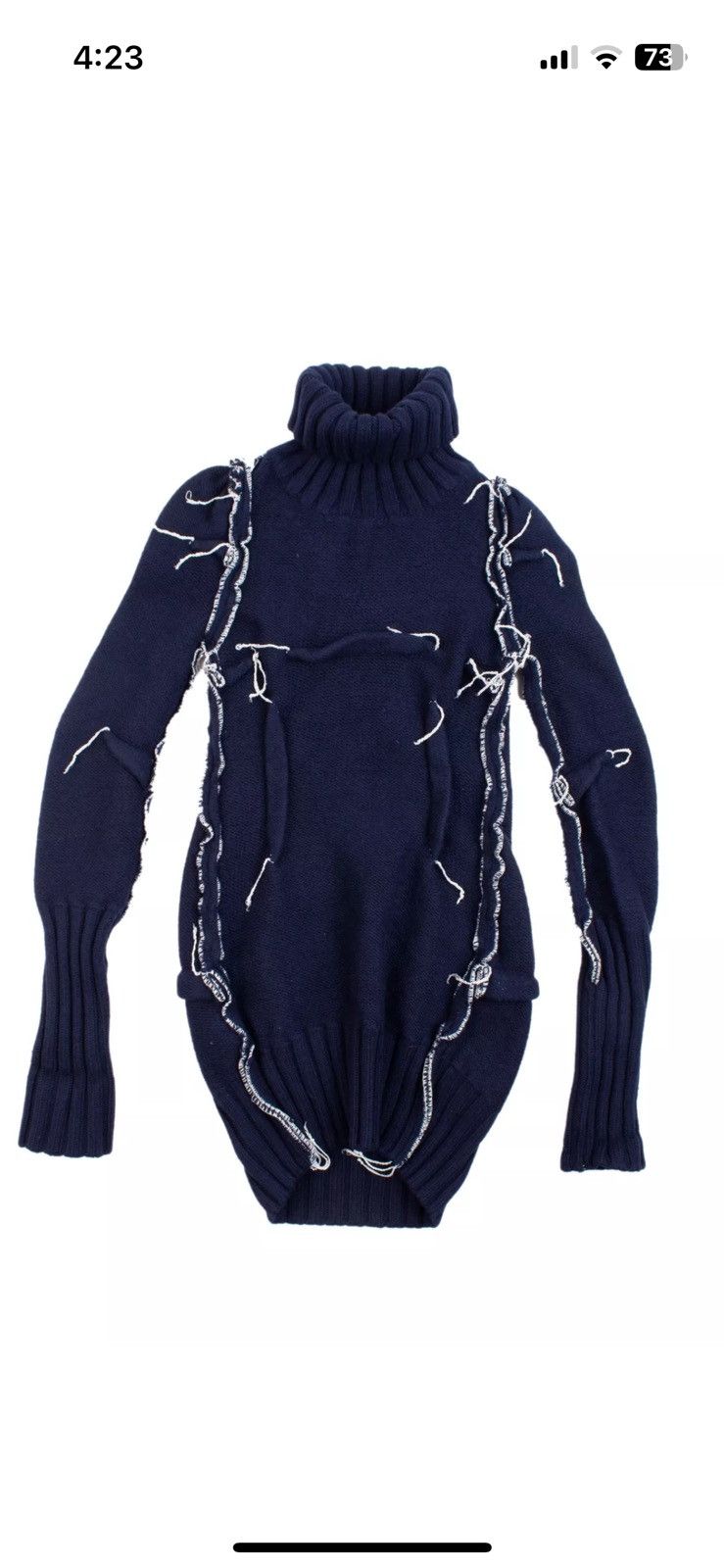 Maison Margiela Margiela size s marineblau Merinowolle pullover Kleid Size S / US 4 / IT 40 - 7 Thumbnail