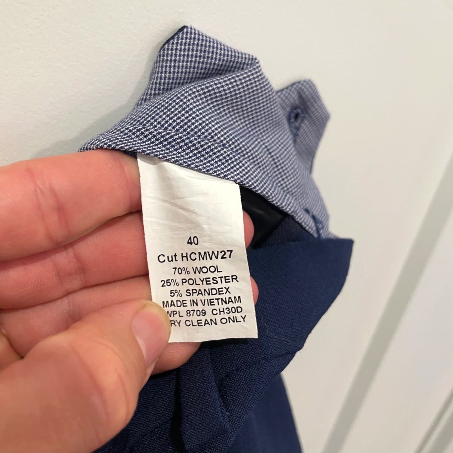 Cole Haan Cole Haan Grand.OS Pants Wool Blend Navy Blue Flat Front 40x35 Men's Dress Pants Slim Fit Professional Flagship Collection Size US 40 / EU 56 - 4 Thumbnail