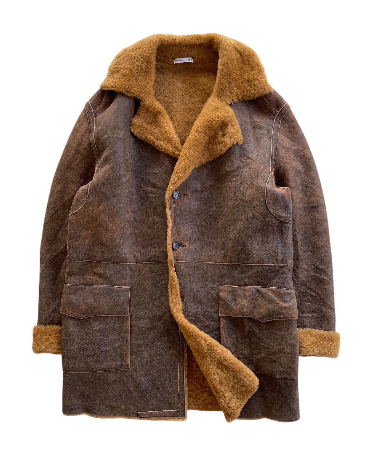 Vintage Opifix Sheepskin Shearling Jacket Size US M / EU 48-50 / 2 - 1 Thumbnail