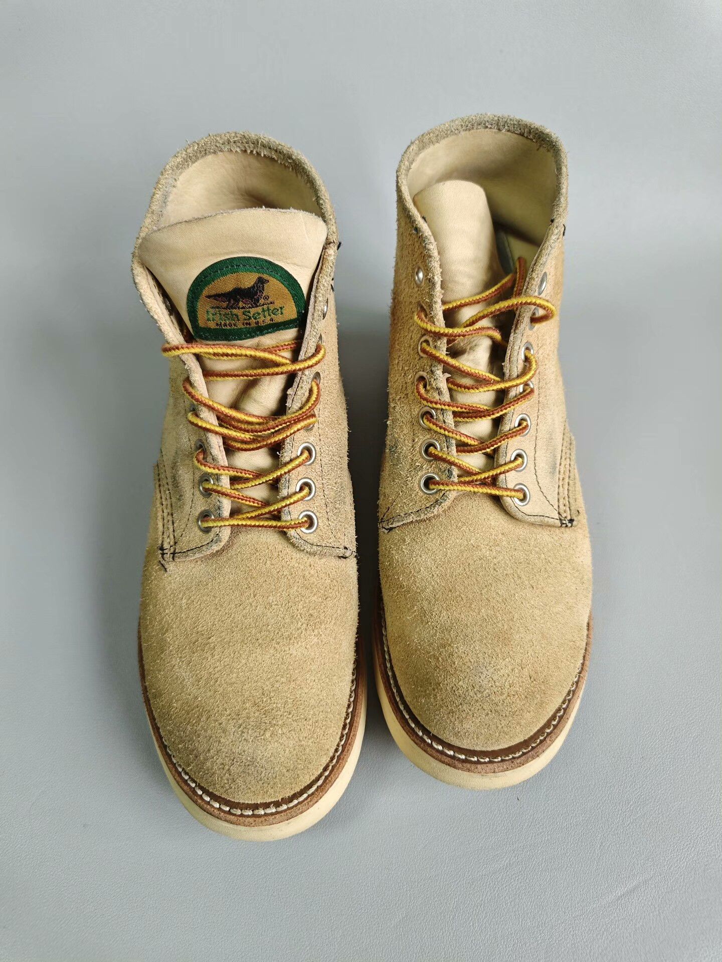 Red Wing 6E Work Boots Dog Logo