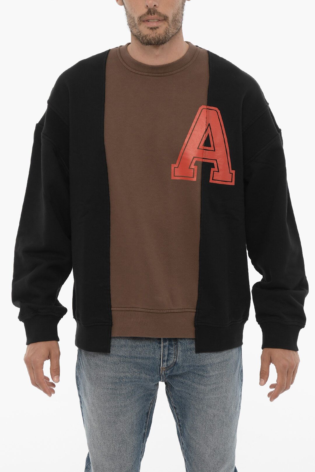 Ambush Design og1mm0925 Crewneck Sweatshirt in Brown/Black Size US XS / EU 42 / 0 - 1 Thumbnail