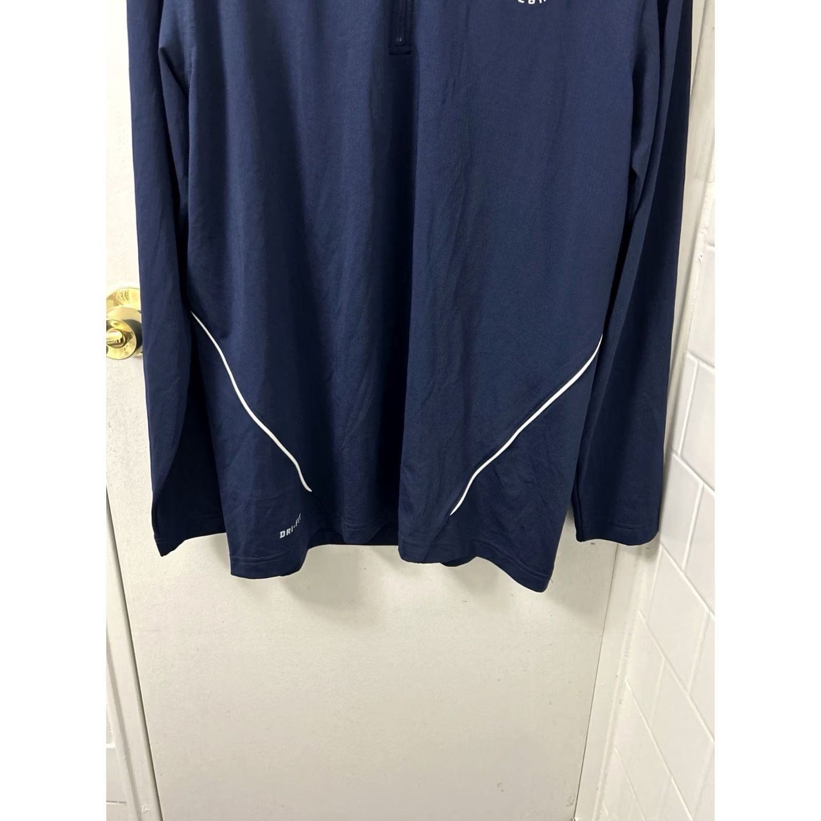 Nike Nike Dri-FIT Elite Long Sleeve Polo Mens S Navy Connecticut UConn 1/4 Zip NWT Size US S / EU 44-46 / 1 - 4 Thumbnail