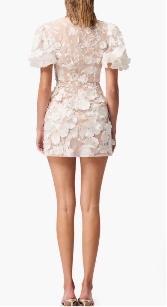 ELLIATT Elliat Zayla Floral Appliqué Cocktail Minidress XL 18 PTP Size XL / US 12-14 / IT 48-50 - 2 Thumbnail