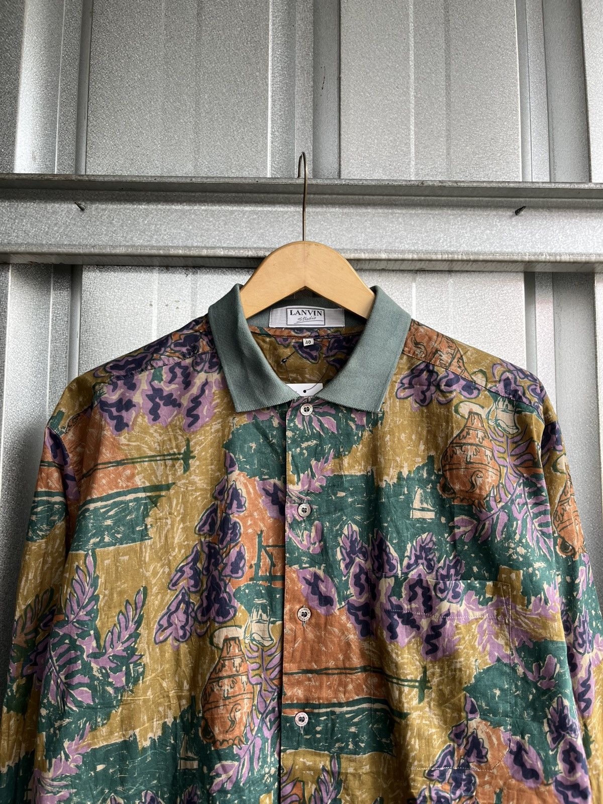 Lanvin Lanvin studio pattern shirt /hermes/versace/dior/prada/ Size US M / EU 48-50 / 2 - 2 Thumbnail