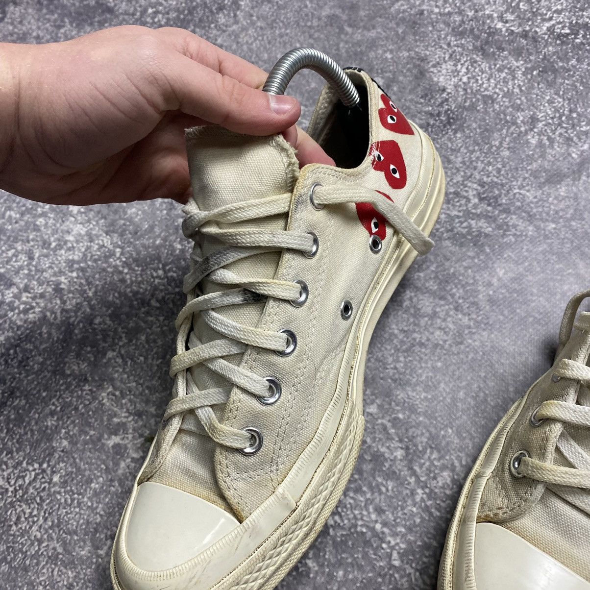 Comme des Garcons PLAY Rare Play Comme Des Garçons Monogramm logo sneakers Size US 7 / EU 40 - 6 Thumbnail