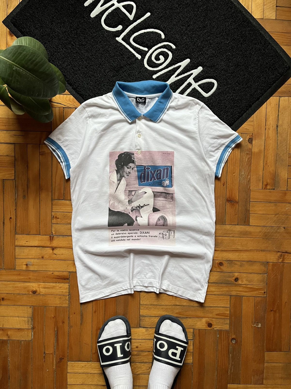 Vintage 00's Dolce & Gabbana DG Dixan Streetwear Polo Shirt