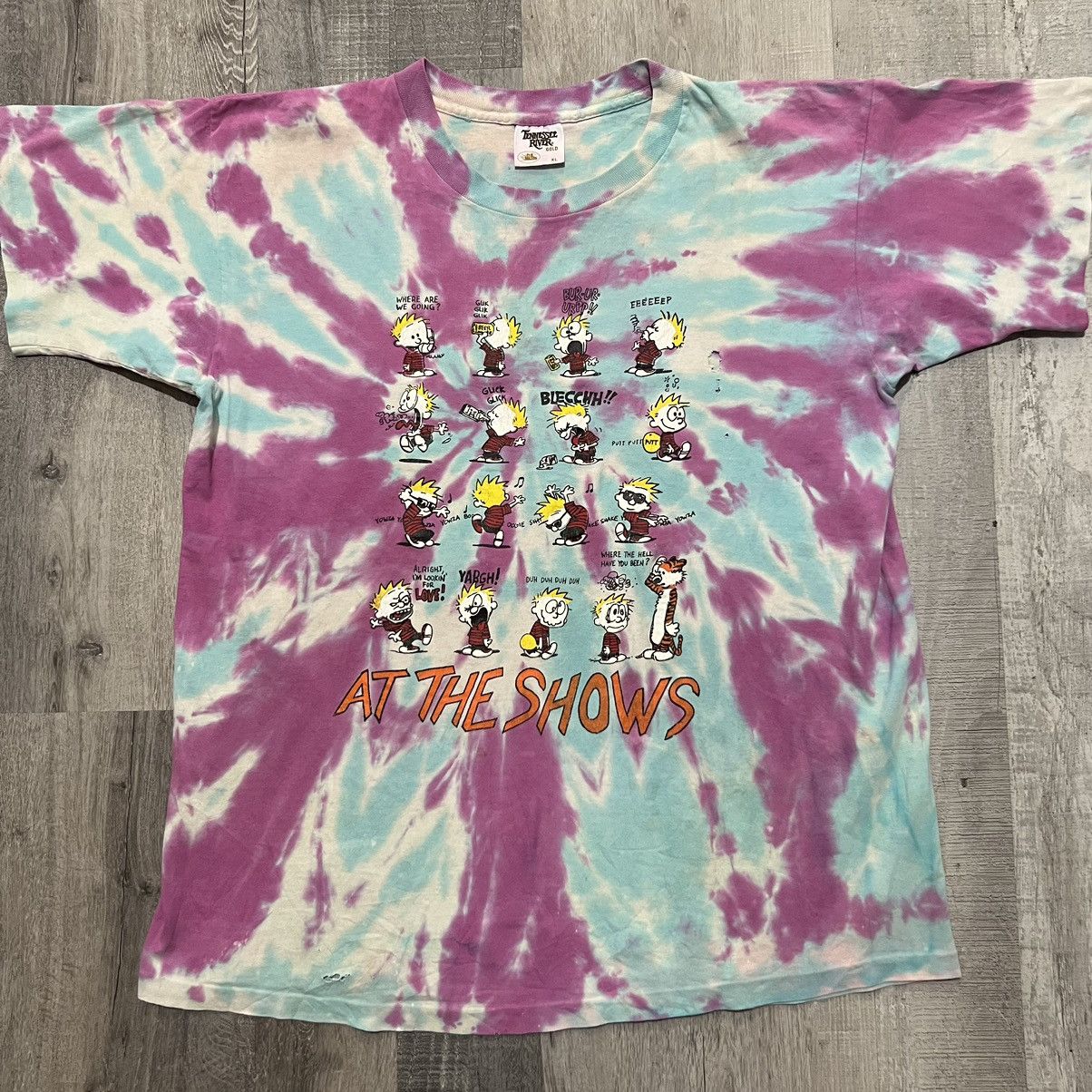 Grateful Dead × Vintage VTG Calvin And Hobbes At The Shows Grateful Dead Shirt Size US XL / EU 56 / 4 - 1 Thumbnail