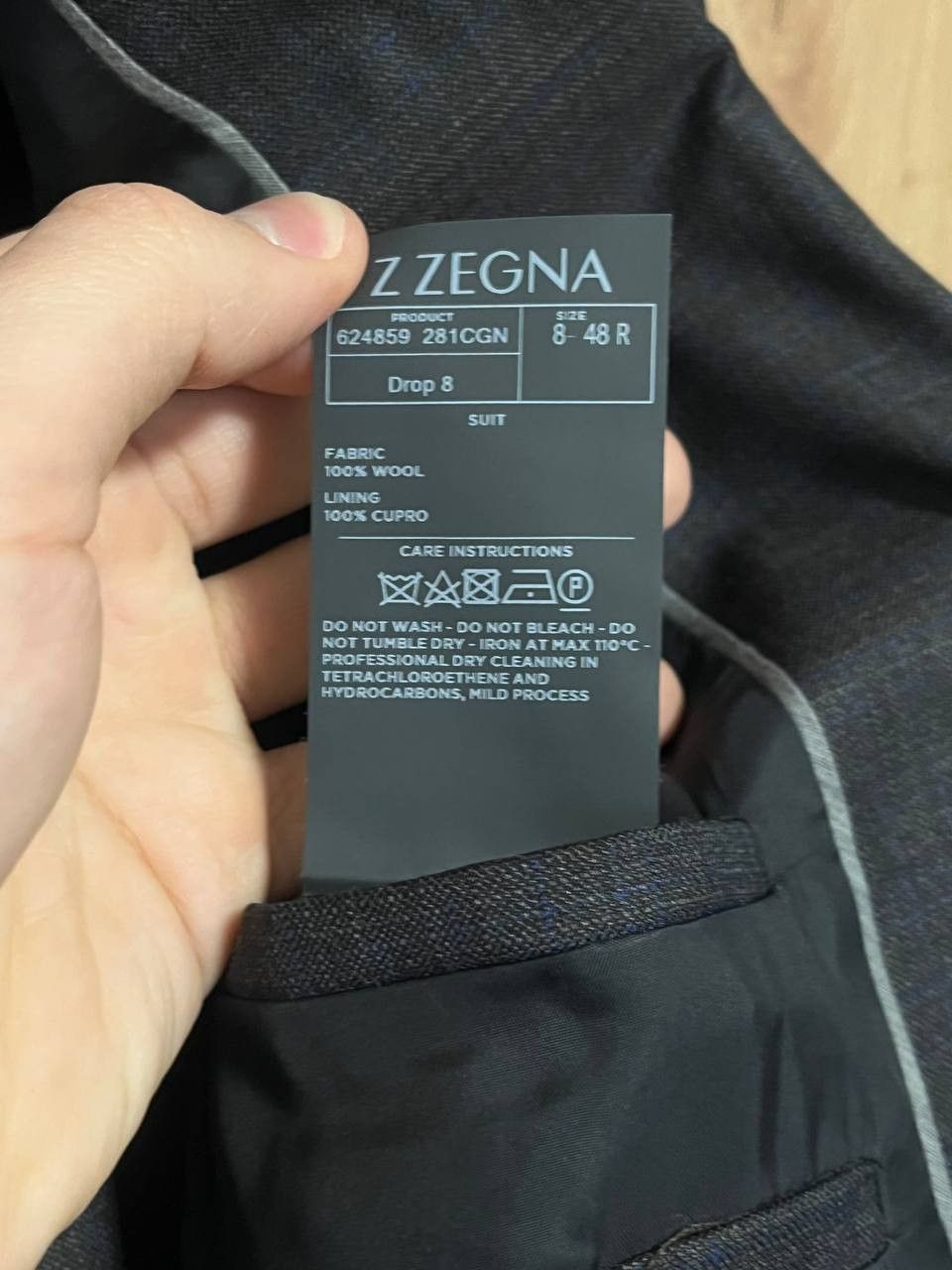 Ermenegildo Zegna × Z Zegna Z ZEGNA SUIT DARK GREY 48R MSRP 1325$ Size 48R - 10 Thumbnail