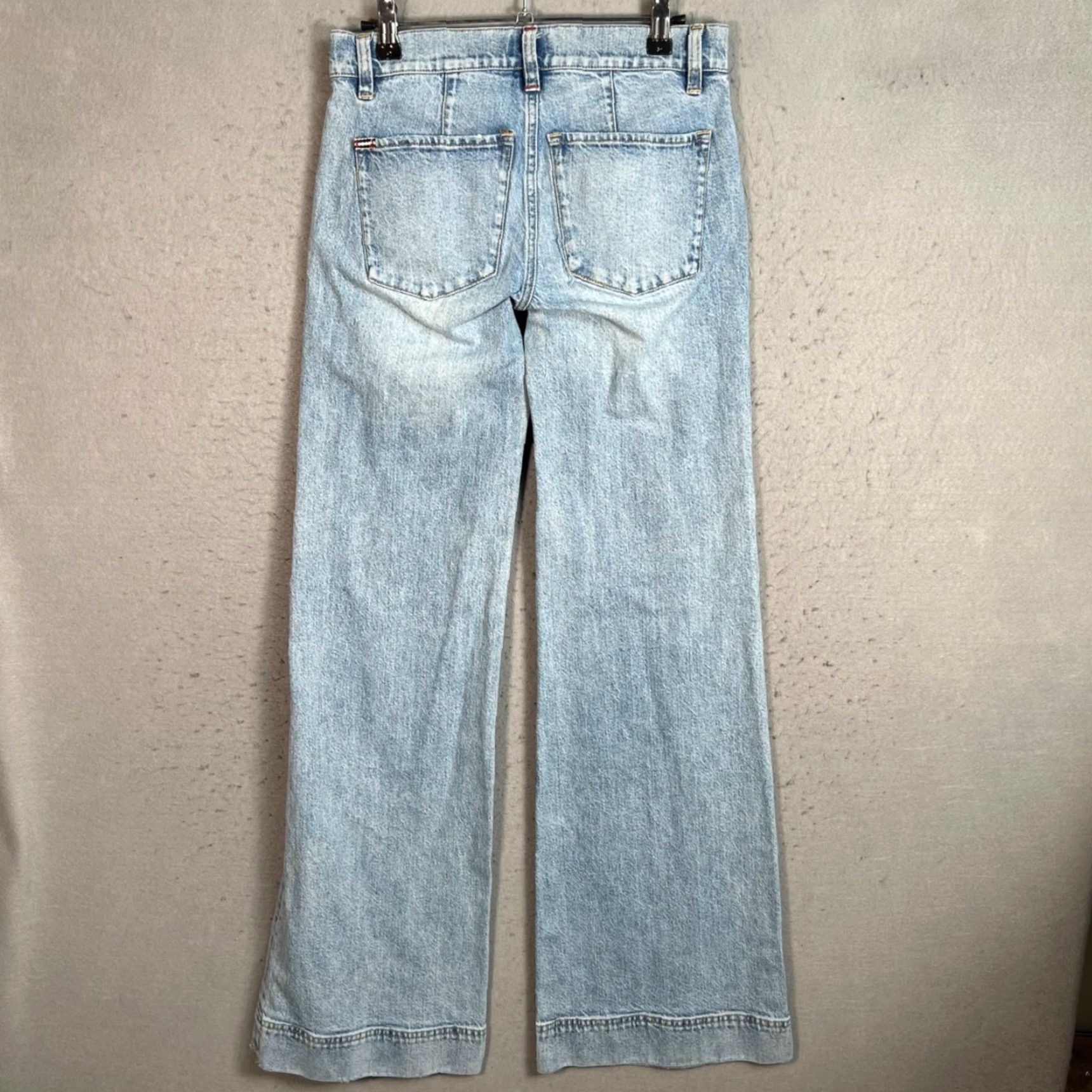 Alice + Olivia Alice + Olivia Jeans Womens Size 25 Wide-Leg Light Wash Denim Blue 5-Pocket Design Vintage No Shirt? Size 42" / US 20 - 2 Thumbnail