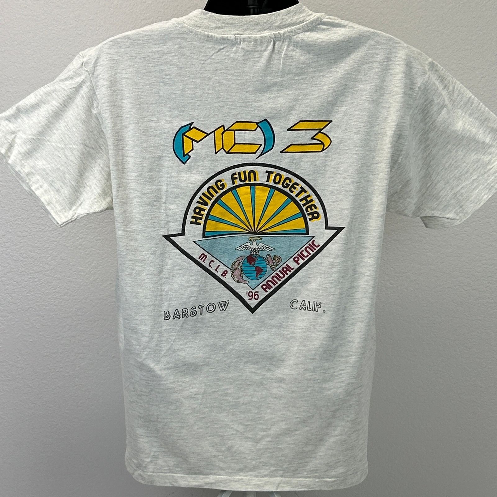 Hanes Vintage 90s USMC Marine Corps MC3 T Shirt Military L Large Size US L / EU 52-54 / 3 - 3 Thumbnail