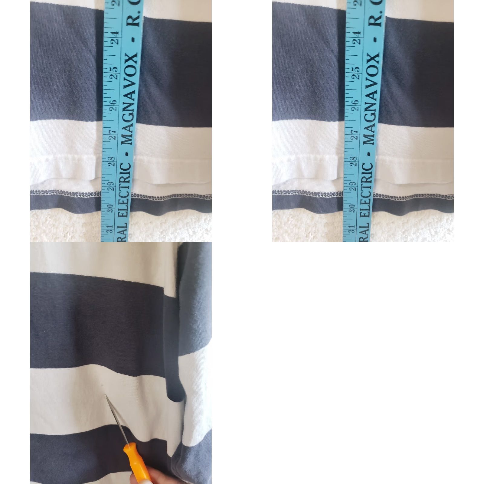 Izod VINTAGE IZOD Rugby Polo Shirt Men XL Blue White Stripe Cotton Long Sleeve EUC Size US XL / EU 56 / 4 - 9 Thumbnail