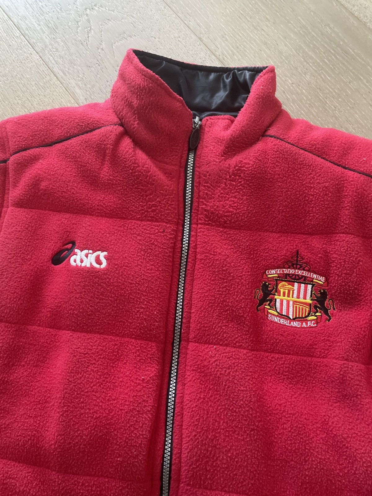 Asics × Vintage Vintage ASICS Sunderland FC Reversible Fleece Vest Size US XL / EU 56 / 4 - 6 Thumbnail