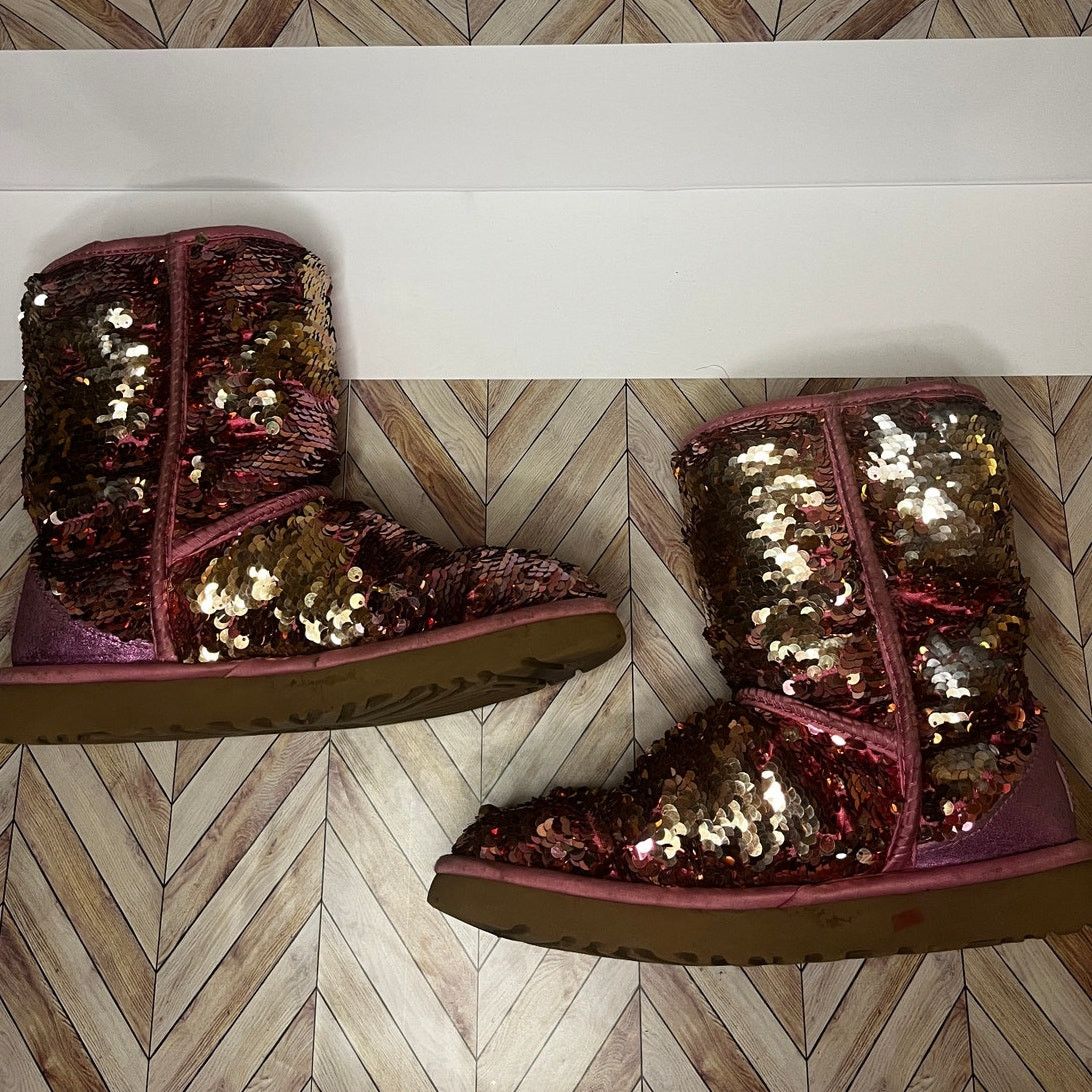Ugg UGG Classic Short Sequin Winter Boots Pink Women's Size 7 Size US 7 / IT 37 - 5 Thumbnail