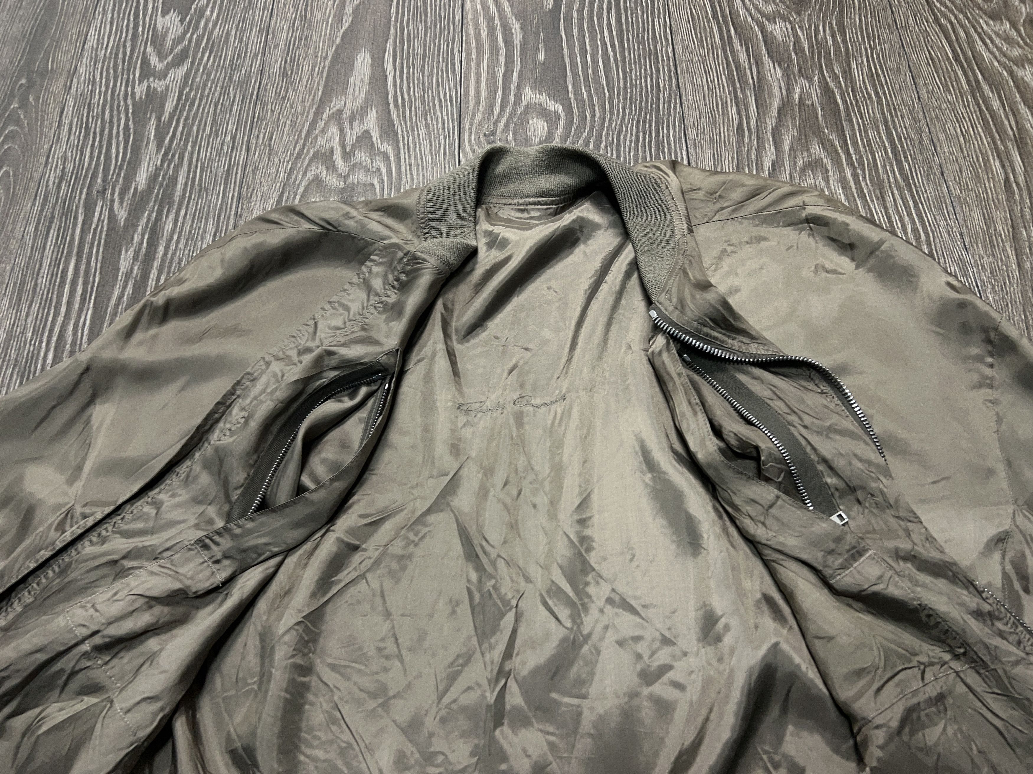 Rick Owens NWT Mens Jumbo Peter Flight Bomber Nylon Jacket Size 40 50 M Size US M / EU 48-50 / 2 - 17 Thumbnail