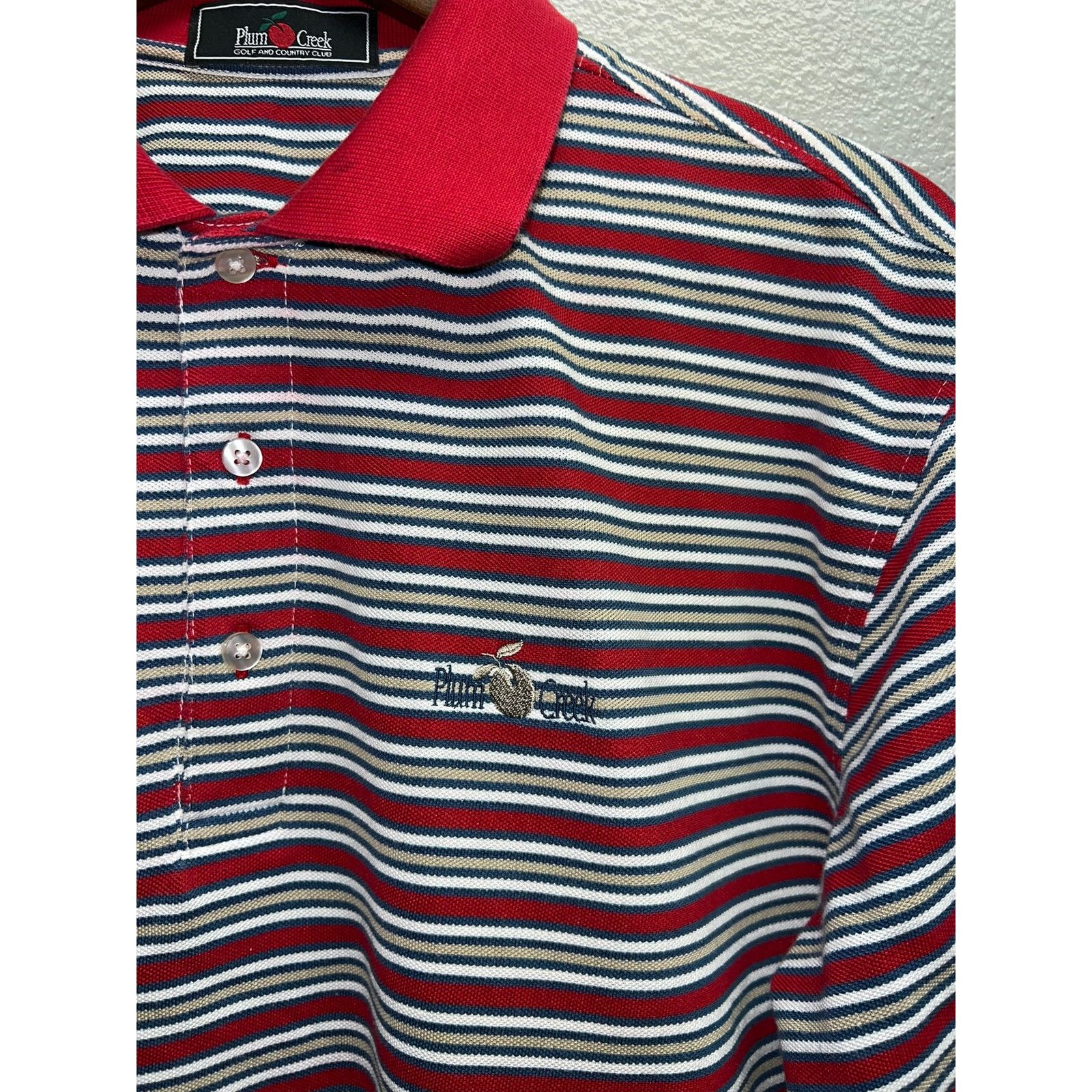 Vintage Vintage Plum Creek Polo Shirt Golf And Country Club Red L Size US L / EU 52-54 / 3 - 3 Thumbnail
