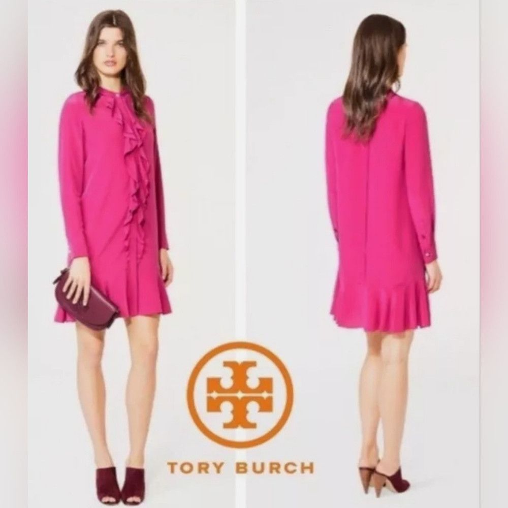 Tory Burch NWT Tory Burch Jane Fuschia Hibiscus Dress 6 Medium Size M / US 6-8 / IT 42-44 - 1 Thumbnail