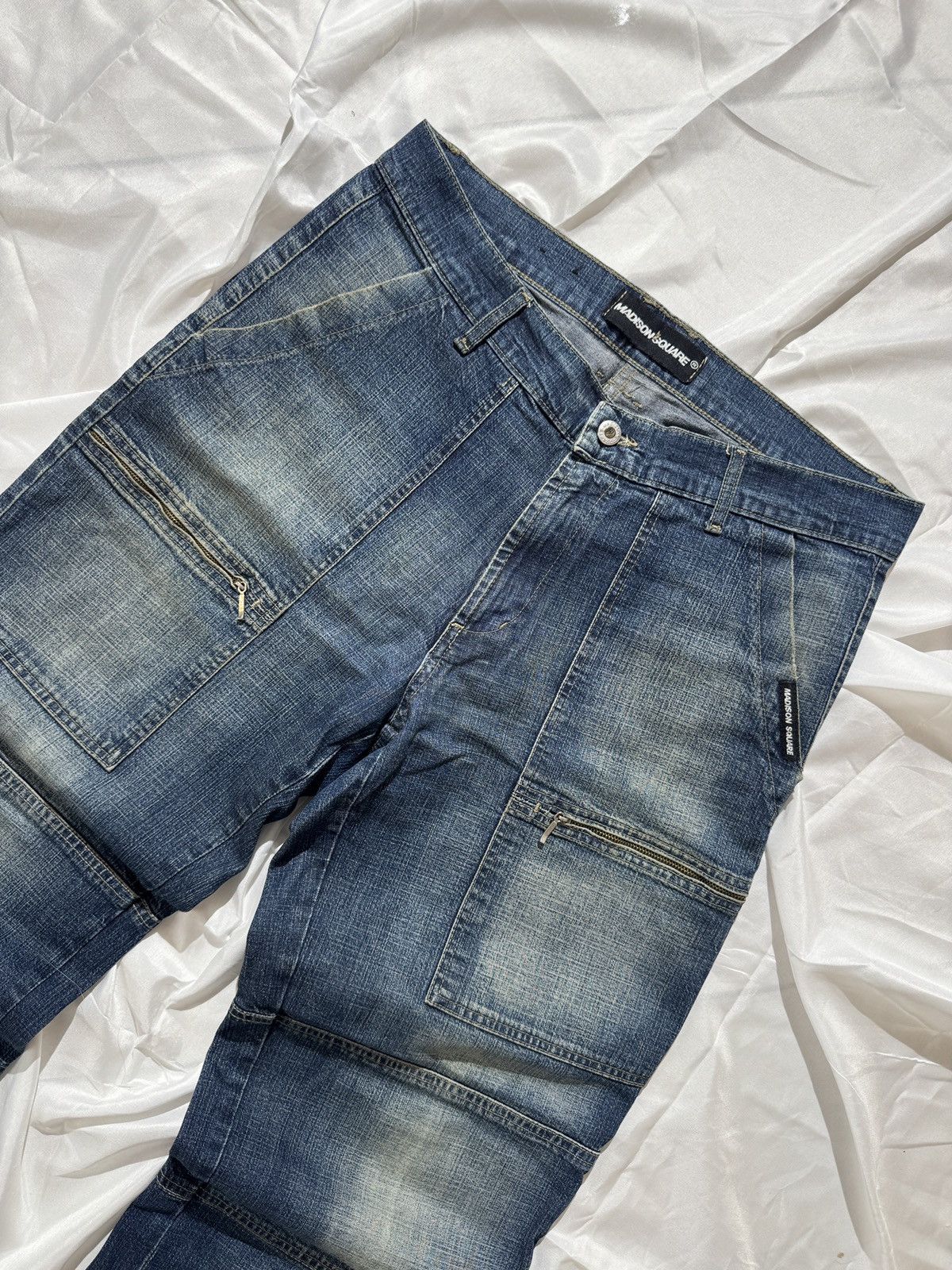 If Six Was Nine Japan Style Vintage Washed Baggy Wide Jeans Size US 33 - 5 Thumbnail