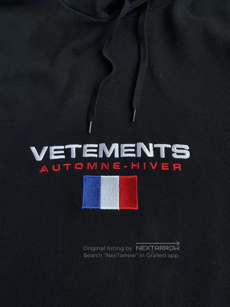 Vetements VETEMENTS Flag Print Two-Piece Hooded Sweatshirt Size US S / EU 44-46 / 1 - 3 Thumbnail
