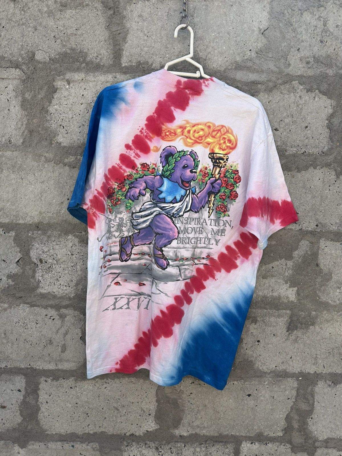 Grateful Dead × Liquid Blue × Vintage Grateful Dead 1996 GDM “Deadcathlon” Olympics Tie-Dye Tee Size US XL / EU 56 / 4 - 14 Thumbnail