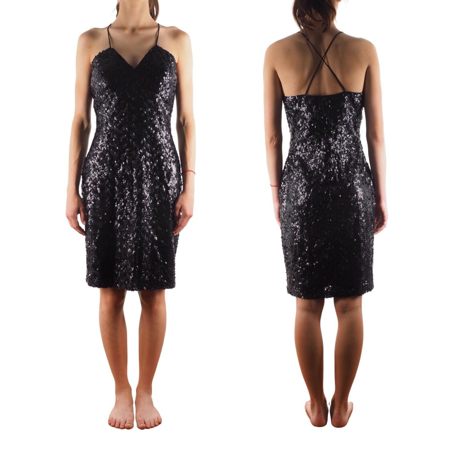 Ralph Lauren Ralph Lauren Champagne Cocktail Sequin Evening Black Dress Size M / US 6-8 / IT 42-44 - 2 Thumbnail