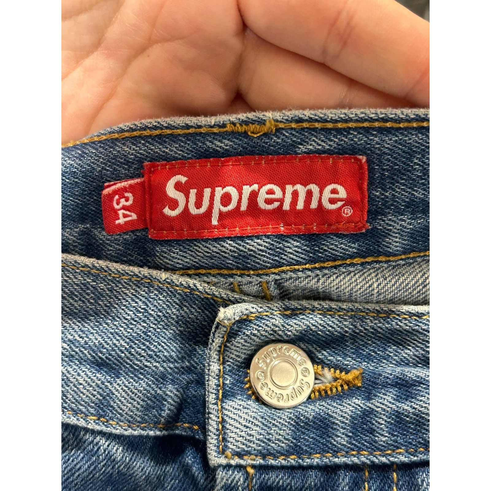 Supreme SUPREME REGULAR WASH SLIM JEAN SIZE 34 PREOWNED Size US 34 / EU 50 - 6 Thumbnail