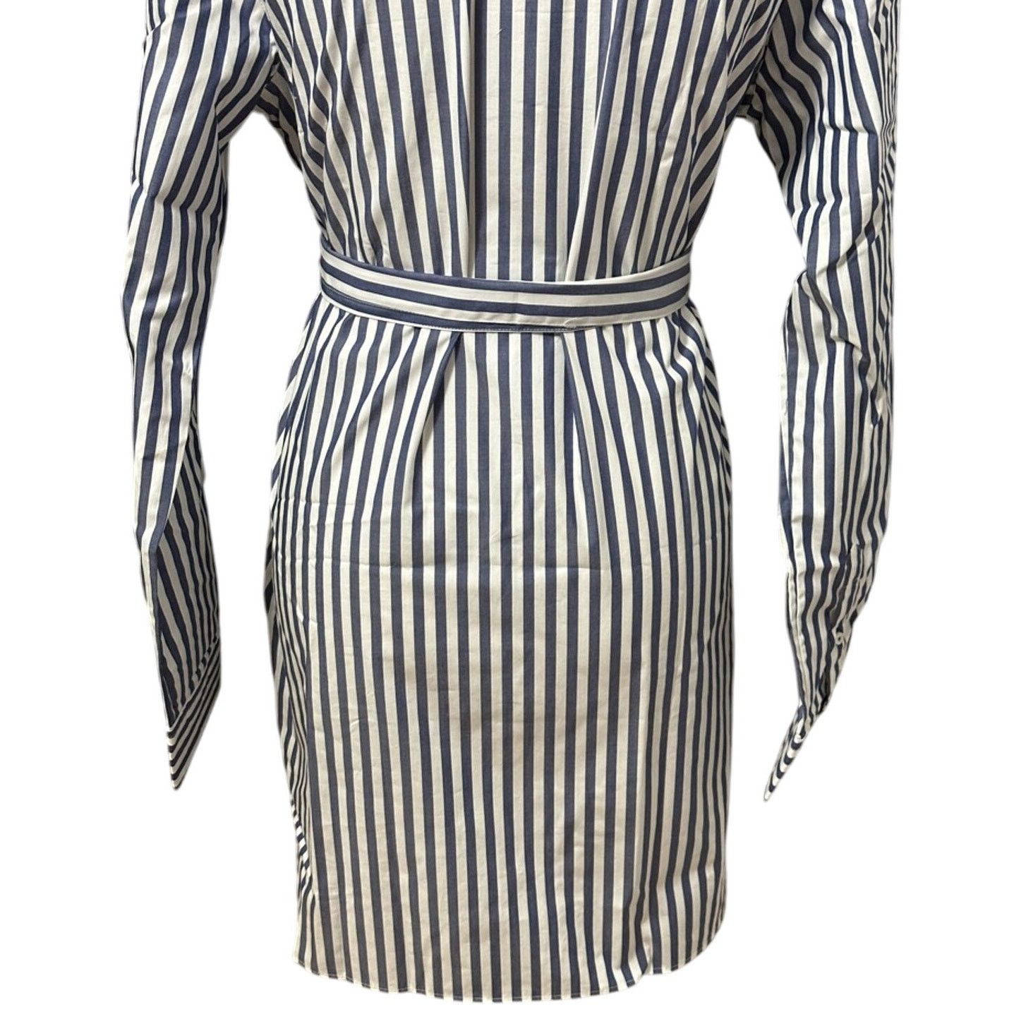 Other Pennington & Bailes Navy White Stripe Belter Shirt Dress L Size L / US 10 / IT 46 - 6 Thumbnail