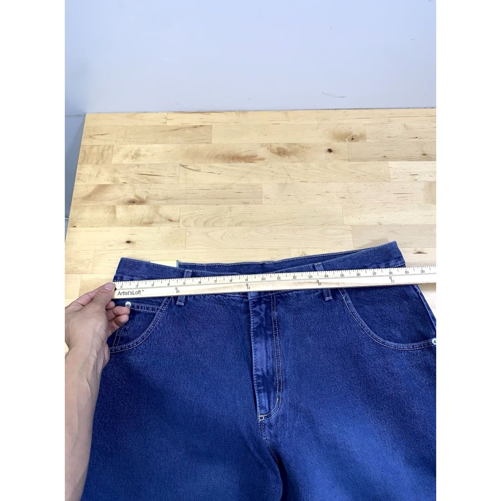 Vintage VINTAGE Solo Denim Jeans Men 40 Blue Loose Baggy USA 90s 13110 jeans 90s Hip Hop Mens Blue Denim USA 40 Regular Size US 40 / EU 56 - 6 Thumbnail