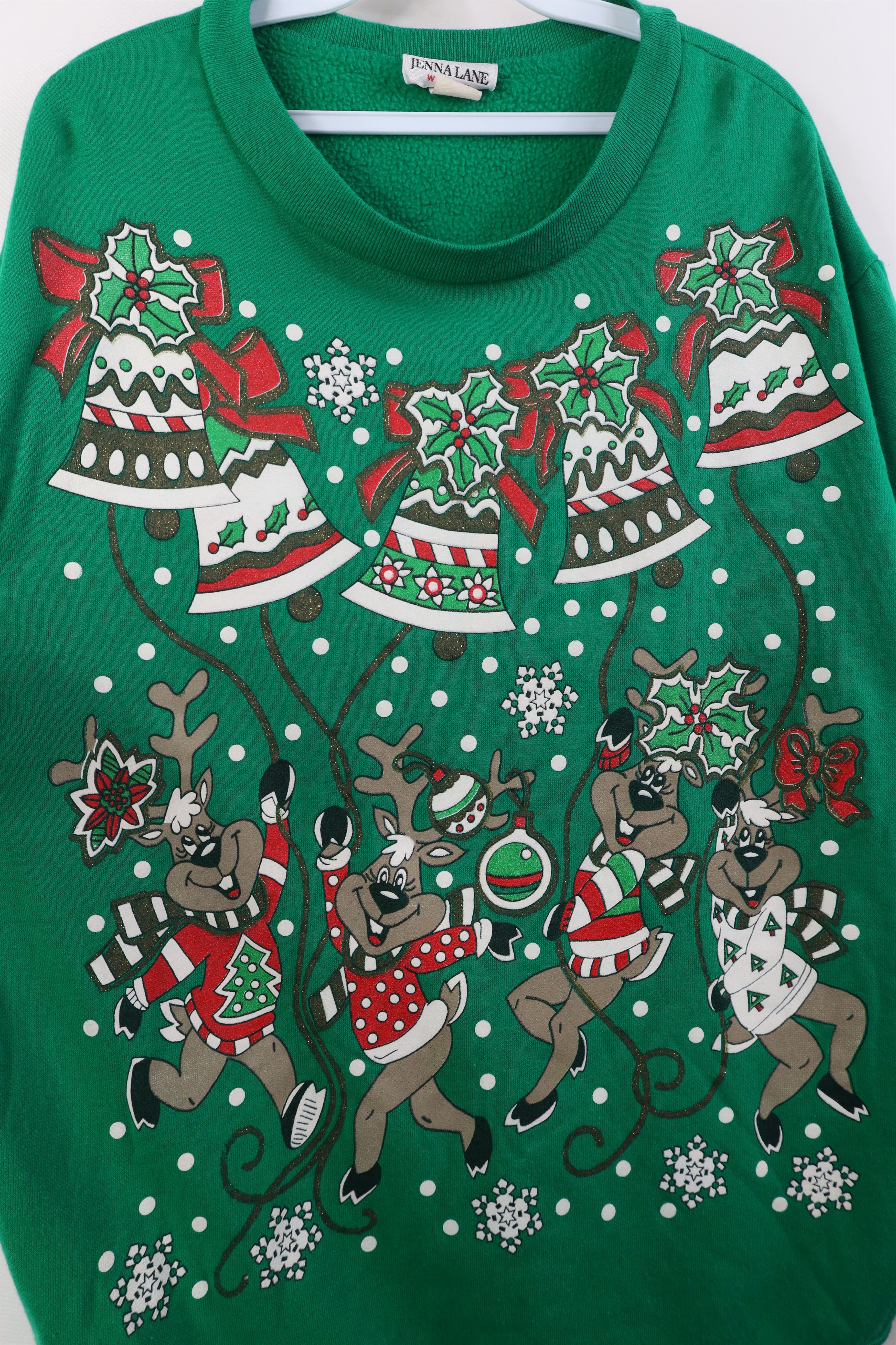 Vintage Vintage 90s Streetwear Christmas Reindeer Sweatshirt Size XXL / US 16-18 / IT 52-54 - 4 Thumbnail
