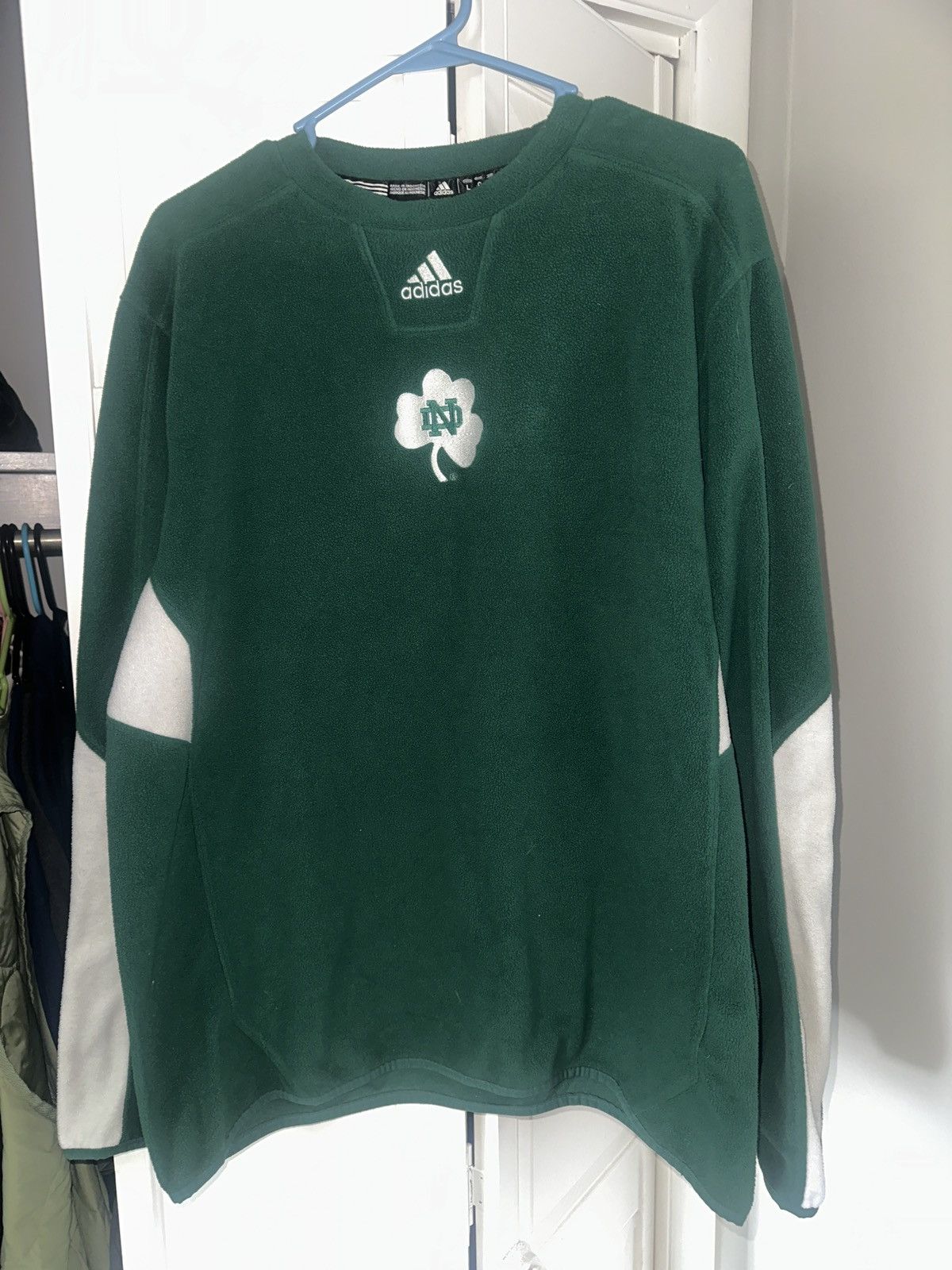 Adidas Adidas vintage Notre Dame fleece Size US L / EU 52-54 / 3 - 4 Thumbnail