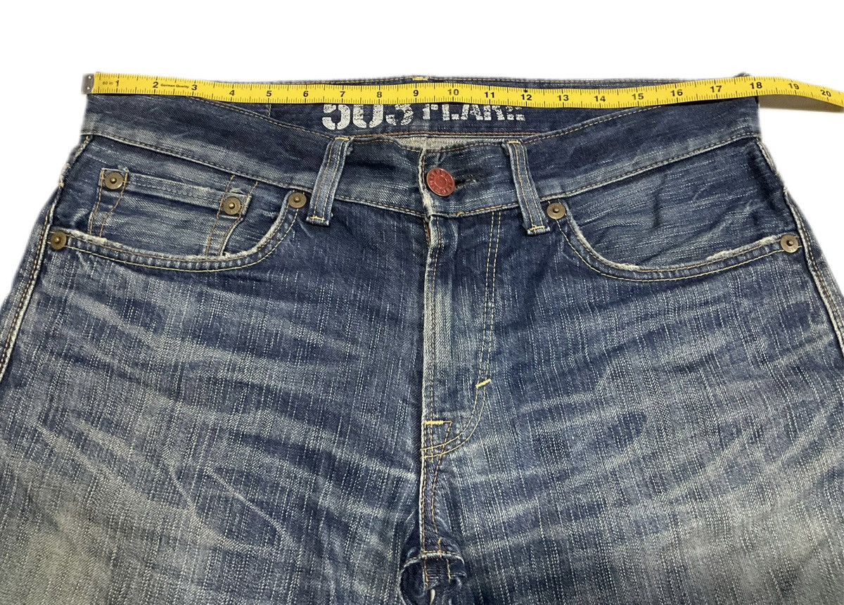 If Six Was Nine × Japanese Brand 🔥Sick Y2K Edwin 503 Flare Denim Distressed Faded Size US 36 / EU 52 - 13 Thumbnail