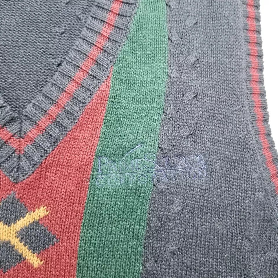 Bugle Boy Bugle Boy Sweater Men XL Blue Red Green Vest Pullover V Neck Size US XL / EU 56 / 4 - 4 Thumbnail